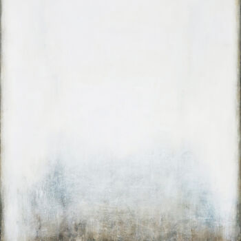 Painting titled "White Grey Abstract…" by Leon Grossmann, Original Artwork, Acrylic