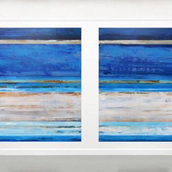 Pintura intitulada "Miami Beach. Abstra…" por Leon Grossmann, Obras de arte originais, Acrílico