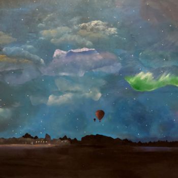 Картина под названием "Die Nacht" - Leon Quiring, Подлинное произведение искусства, Акрил