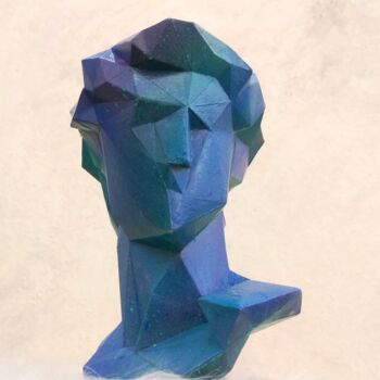 Sculpture intitulée "The Mixed Pop David" par Leonardo Alonso, Œuvre d'art originale, Résine