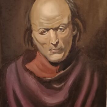 Pintura intitulada "Uomo malinconico (d…" por Leonardo Arieti, Obras de arte originais, Óleo