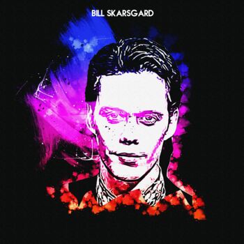Цифровое искусство под названием "Bill Skarsgard 001" - Leonardo Lillian, Подлинное произведение искусства, Цифровая живопись