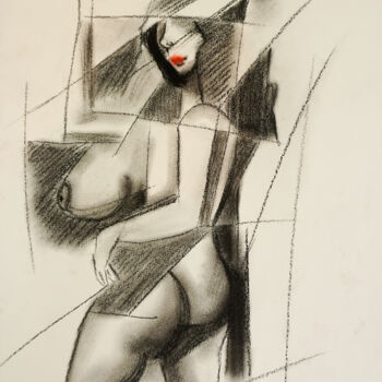Desenho intitulada "Nudez Partida" por Leonardo Nogueira, Obras de arte originais, Carvão