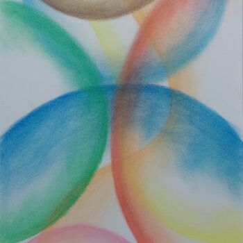 Drawing titled "Formas 8" by Leonardo Nogueira, Original Artwork, Pastel