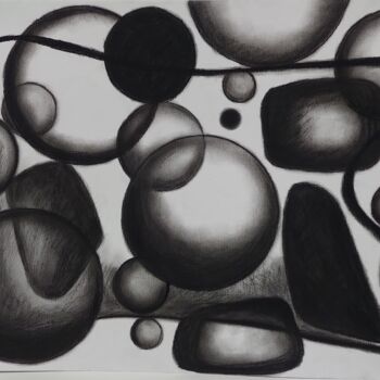 Drawing titled "Formas 14" by Leonardo Nogueira, Original Artwork, Pastel