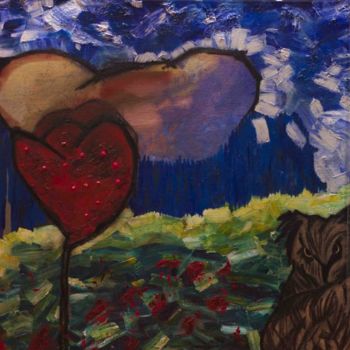 Pintura titulada ""The Love Tulip and…" por Leonardo Quintela, Obra de arte original