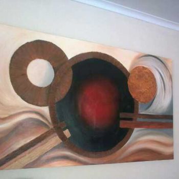 Pintura titulada "modern-abstract.jpg" por Leo Ndlovu, Obra de arte original