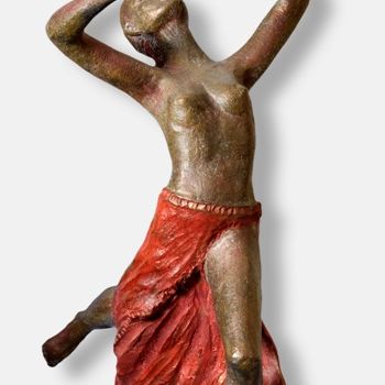 Скульптура под названием "LA DANSE DU FEU (1°" - Léone Digraci, Подлинное произведение искусства, Терракота