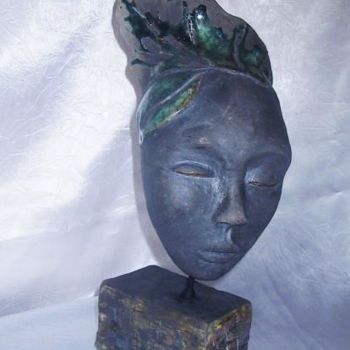 Escultura titulada "AFRICA" por Léone Digraci, Obra de arte original, Cerámica