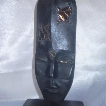 Sculpture titled "AFRICA - FEMME TORT…" by Léone Digraci, Original Artwork, Ceramics