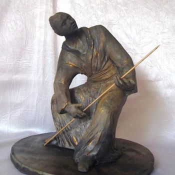 Escultura titulada "JEUNE AIKIDO" por Léone Digraci, Obra de arte original