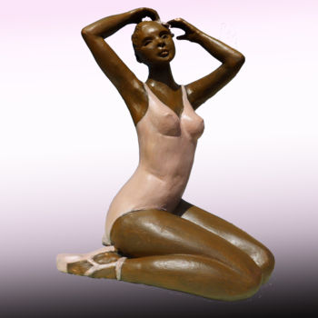 Skulptur mit dem Titel "GISELLE" von Léone Digraci, Original-Kunstwerk, Keramik
