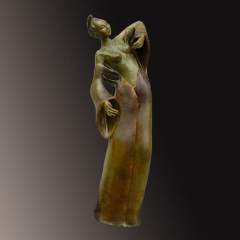Sculpture titled "MARIONNETTISTE 2" by Léone Digraci, Original Artwork, Ceramics