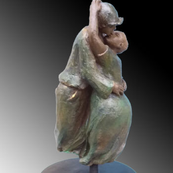 Sculpture titled "LA DRAGUE" by Léone Digraci, Original Artwork, Ceramics