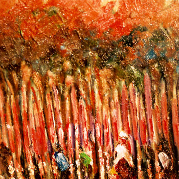 Pintura intitulada "IN PINETA A SANT'EL…" por Leonida Beltrame, Obras de arte originais, Óleo