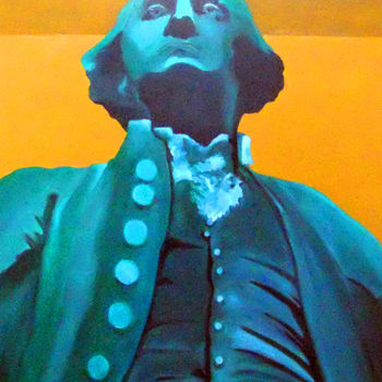 Painting titled "George Washington" by Leon Nicholas Kalas, Original Artwork