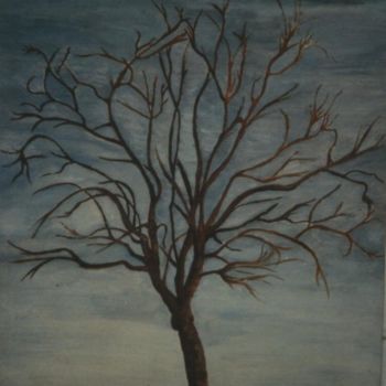 Painting titled "Invierno" by Leonor Dinamarca, Original Artwork