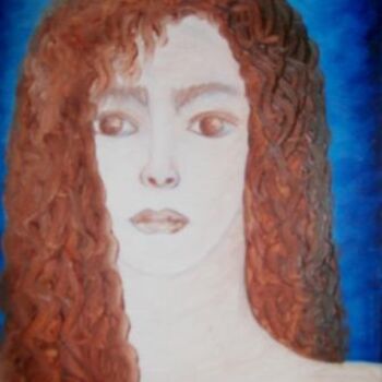 Painting titled "mujer" by Leonor Dinamarca, Original Artwork