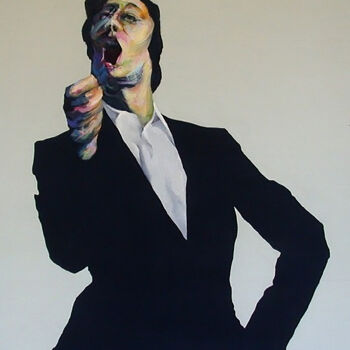Pintura titulada "Cantaor" por Leopoldo Fernandez Sanchez, Obra de arte original, Acrílico Montado en Bastidor de camilla de…