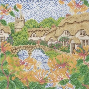 Artcraft titled "Cottage by the river" by Leorie, Original Artwork