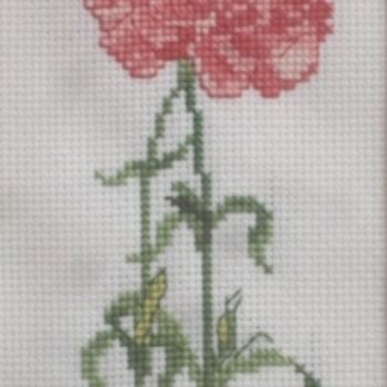 Artisanat intitulée "Red Carnation" par Leorie, Œuvre d'art originale