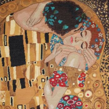 Textile Art titled "Klimt" by Leorie, Original Artwork