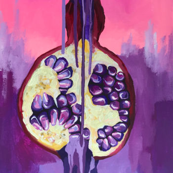 Peinture intitulée "Stridently Purple" par Leo Schteinberg, Œuvre d'art originale, Acrylique Monté sur Châssis en bois