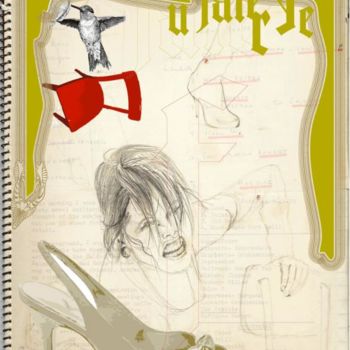 Collagen mit dem Titel "JALE" von Leo Tezcucano, Original-Kunstwerk