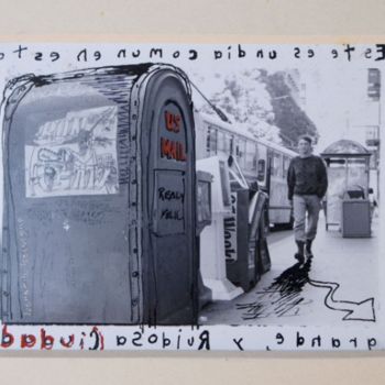 Collagen mit dem Titel "us-mail oto interve…" von Leo Tezcucano, Original-Kunstwerk