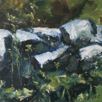 Painting titled "entre-les-roches-2-…" by Lepage, Original Artwork