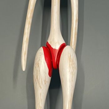Sculpture intitulée "L'écartelé - Fabrice" par Philippe Batelier (Le Phi), Œuvre d'art originale, Acrylique
