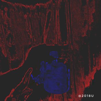 Fotografie mit dem Titel "(Red/blue)^2-black…" von U, Original-Kunstwerk, Digitale Fotografie