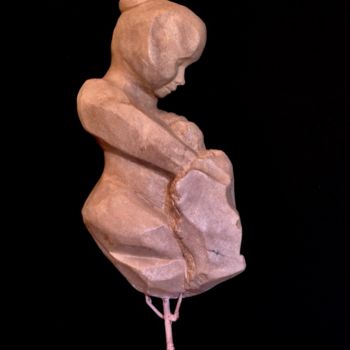 Скульптура под названием "MATERNITE" - Maryvonne Lepinoy (MARLEN), Подлинное произведение искусства, Камень