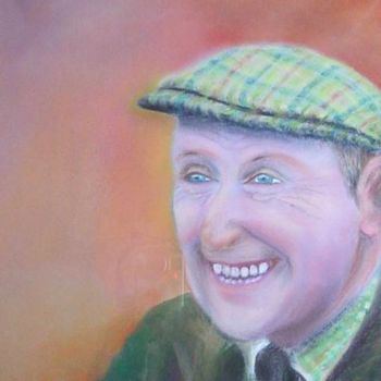 Painting titled "Mon ami Bourvil" by Maryvonne Lepinoy (MARLEN), Original Artwork