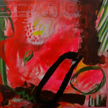 Peinture intitulée ""L'épopée rose"" par Lépot P., Œuvre d'art originale, Acrylique