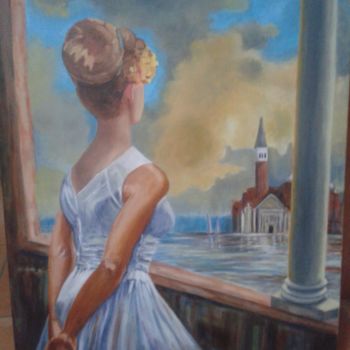 Pintura intitulada "Venise rêverie" por Marie Christine Le Quer, Obras de arte originais, Óleo