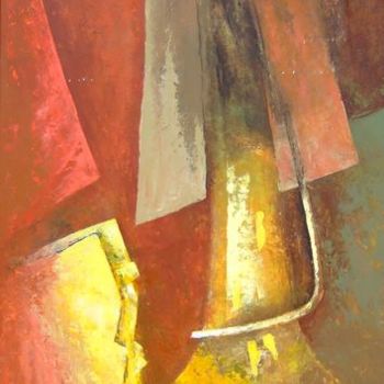 Painting titled "Tuba" by Daniel Lequesne, Original Artwork, Oil