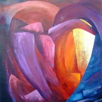 Painting titled "Antelope Canyon 2" by Daniel Lequesne, Original Artwork, Oil