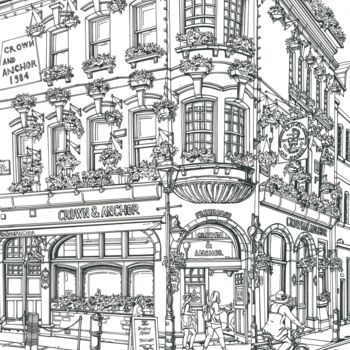 图画 标题为“Covent Garden London” 由Lera Ryazanceva, 原创艺术品, 墨