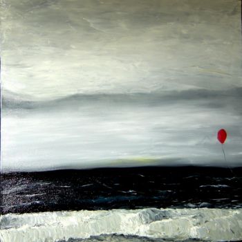 Painting titled "Le Ballon rouge" by Leriche, Original Artwork, Other