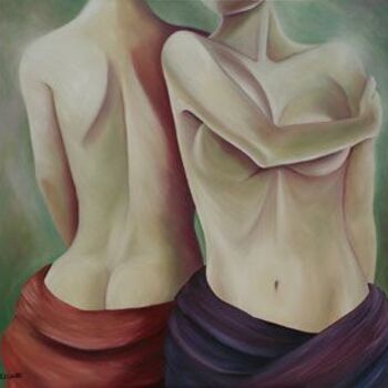 Painting titled "LES MUSES II" by Leriche, Original Artwork, Oil
