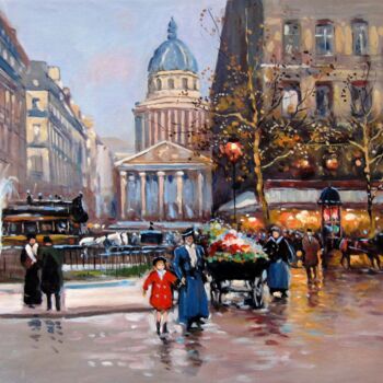 Painting titled "Paris 922D" by Lermay Chang, Original Artwork, Oil