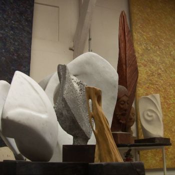 Sculptuur getiteld "atelier" door Marc Lerude, Origineel Kunstwerk