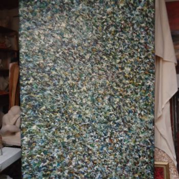 Pintura titulada "hierophane bleue" por Marc Lerude, Obra de arte original