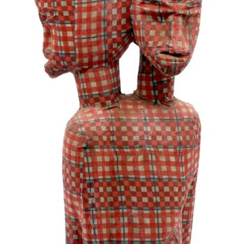 Sculptuur getiteld "Gilli" door Les Jumeaux Ouattara, Origineel Kunstwerk, Hout