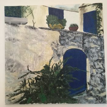 Painting titled "Bleu provençal" by M.Helene, Original Artwork, Acrylic