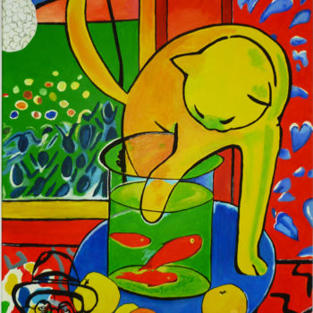 Malarstwo zatytułowany „Copie de Matisse” autorstwa Raymond (Herka) Koelblen, Oryginalna praca, Akryl