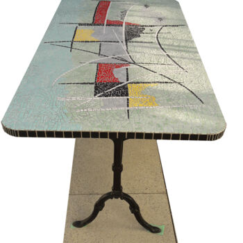 "Table mosaique oeuv…" başlıklı Design Raymond (Herka) Koelblen tarafından, Orijinal sanat, Mobilya