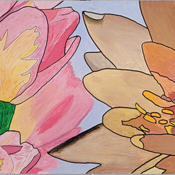 Peinture intitulée "Tulipes" par Raymond (Herka) Koelblen, Œuvre d'art originale, Acrylique