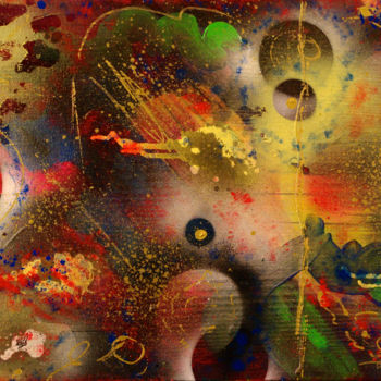 Peinture intitulée "Cosmos" par Joel Jambou, Œuvre d'art originale, Huile